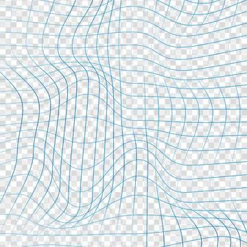 Abstract futuristic background with blue grid lines and dots on white. Illustrazione stock