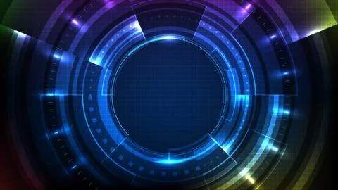 Abstract futuristic background of blue technology sci fi concept Stock Illustration