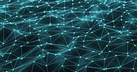 Abstract futuristic background, chaotic Plexus pattern, sharp movement of dots Video stock 287125666