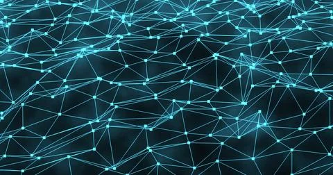 Abstract futuristic background, chaotic Plexus pattern, sharp movement of dots Stock Illustration