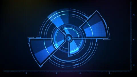 Abstract futuristic background of Circle interface sci fi frame hud ui collec Illustrazione stock