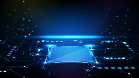 Abstract futuristic background of Circle interface sci fi frame hud ui with c Stockillustratie