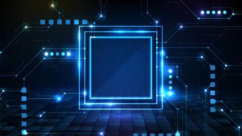 Abstract futuristic background of Circle interface sci fi frame hud ui with c Stockillustratie