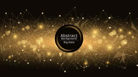 Abstract futuristic background. Connection of triangles and dots. Modern tech Иллюстрация