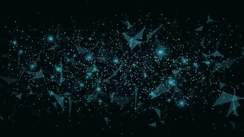 Abstract futuristic background. Connection of triangles and dots. Modern tech Stock Illustration