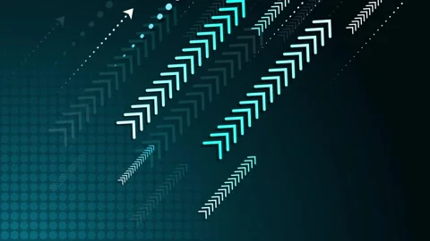 Abstract futuristic background with diagonal turquoise arrow patterns gradi.. Stock-Footage 334752038