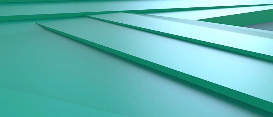 Abstract Futuristic background. Digital Graphic Design and Geometry Green - blue Stock Illustration