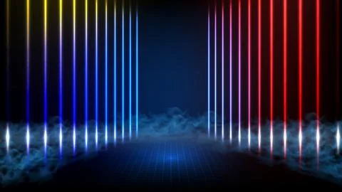 Abstract futuristic background of empty stage arena stadium spotlgiht stage b Stock Illustration