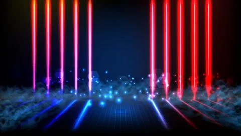 Abstract futuristic background of empty stage arena stadium spotlgiht stage b Stock Illustration