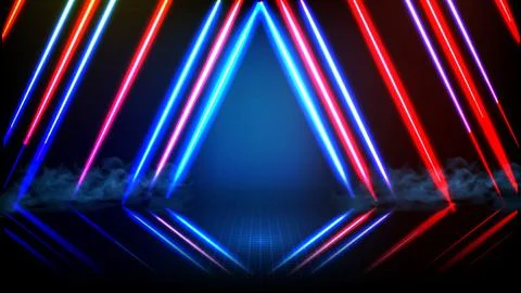 Abstract futuristic background of empty stage arena stadium spotlgiht stage b Stock Illustration