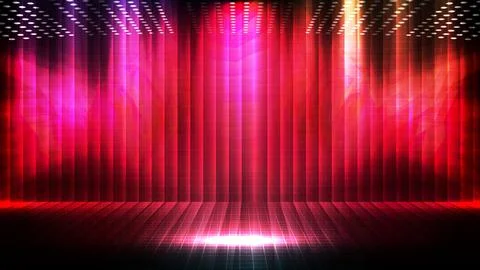 Abstract futuristic background of empty stage arena stadium spotlgiht stage b Stock Illustration