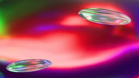 Abstract futuristic background featuring translucent 3D glass drops over a Stock Illustration