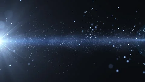 Abstract futuristic background with flying particles in space with Optical le Stock Footage 310325907