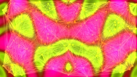 Abstract futuristic background with glowing data network connections and ge.. Stock Footage 339790258