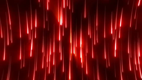 Abstract futuristic background with glowing red vertical light streaks desc.. Stock Illustration