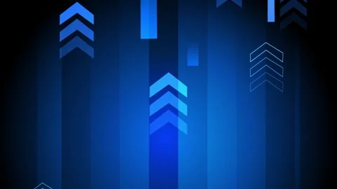 Abstract futuristic background with glowing vertical lines and upward arrow.. Stock Footage 336756707