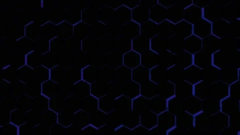 Abstract Futuristic background with hexagons . dark sci-fi hi-tech animation Stock Footage 237517409