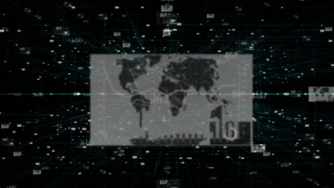 Abstract futuristic background of information technology, digital data code. Stock Footage 94405546