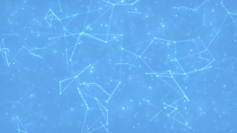 Abstract futuristic background with interweaving lines, dots and triangles Stock Footage 271660355