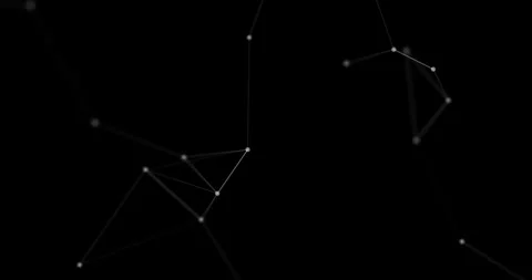 Abstract futuristic background with interweaving lines, dots and triangles Stock Footage 311522348