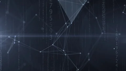 Abstract futuristic background with interweaving lines, dots and triangles Stock Footage 311999333