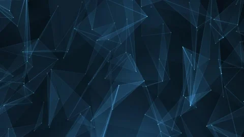 Abstract futuristic background with interweaving lines, dots and triangles Stock Footage 314464668