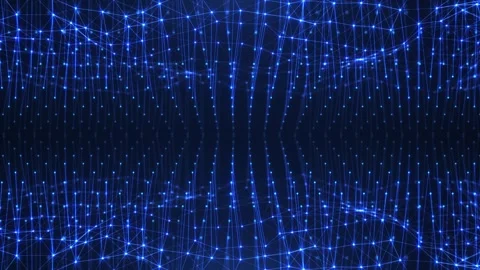 Abstract futuristic background with plexus of lines, dots and triangles Stock Footage 256910787