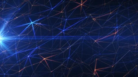Abstract futuristic background with plexus of lines, dots and triangles Stock Footage 263320861