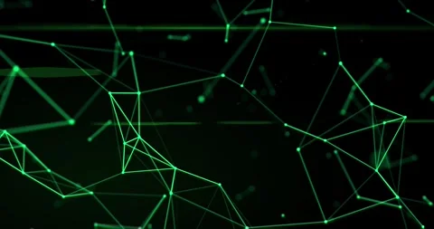 Abstract futuristic background with a plexus of lines, dots and triangles Stock Footage 293704540