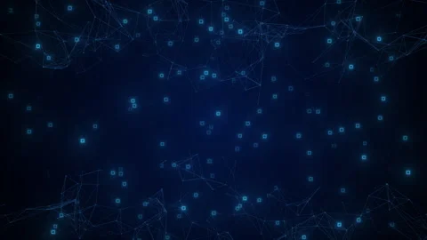 Abstract Futuristic Background With Plexus Of Lines, Dots And Triangles Stock Footage 337280049