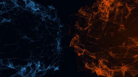 Abstract Futuristic Background With Plexus Of Lines, Dots And Triangles Stock Footage 337280065
