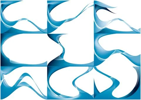 Abstract futuristic background set, vector illustration Stock Illustration