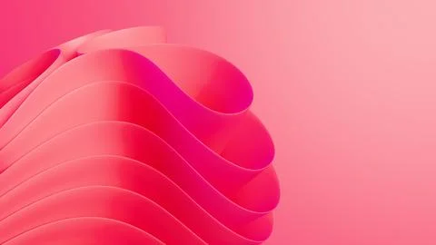 Abstract futuristic background with smooth flowing textile curves in a circul Stock Illustration
