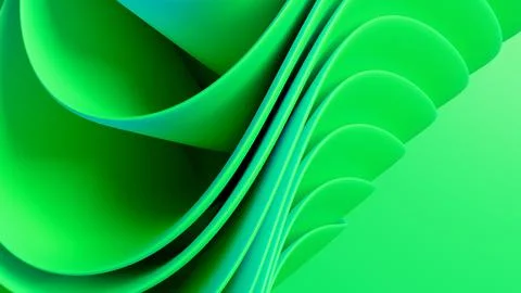 Abstract futuristic background with smooth flowing textile curves in a circul Stock Illustration