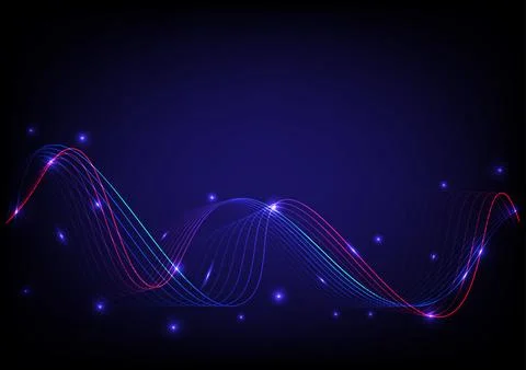 Abstract futuristic background. Wave line fider optic concept.Design for fu.. Stock Illustration