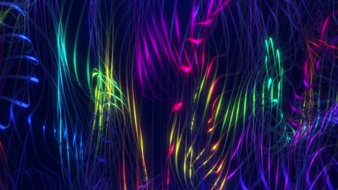 Abstract futuristic background with wave lines and curves. multicolor laser Stock Footage 274719265