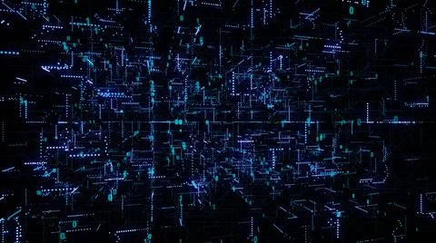 Abstract Futuristic Big Data Dot Structure Background Technology. Illustrazione stock