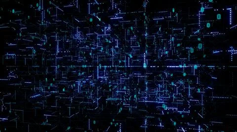 Abstract Futuristic Big Data Dot Structure Background Technology. Complex Dat Illustrazione stock