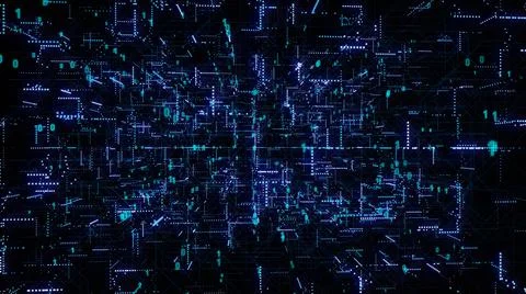 Abstract Futuristic Big Data Dot Structure Background Technology. 库存插图