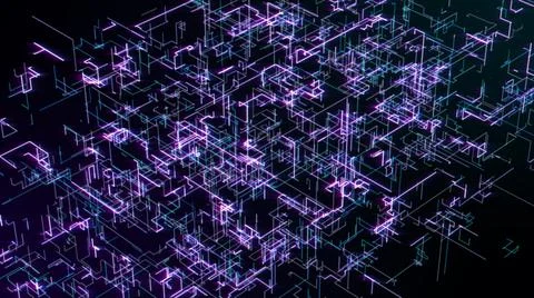 Abstract Futuristic Big Data Dot Structure Background Technology. Illustrazione stock