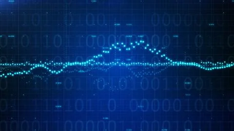 Abstract futuristic binary code walls background. Stock Photos