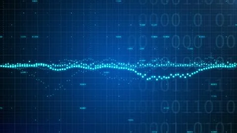 Abstract futuristic binary code walls background. Stock Photos