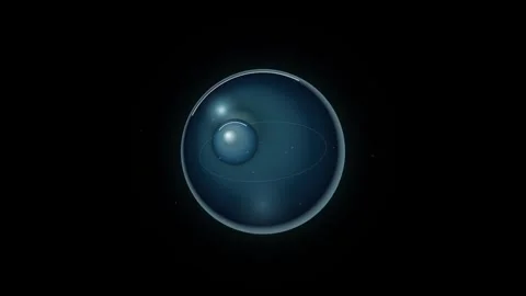 Abstract futuristic blue cell animation representing core technology concep.. Video stock 344905885