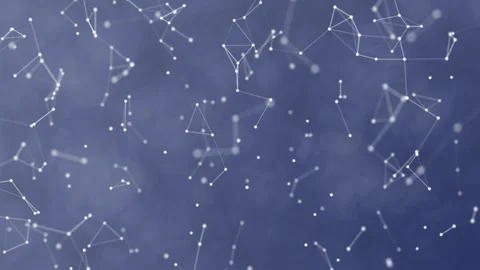Abstract futuristic blue plexus background with moving connecting points Video stock 122946596