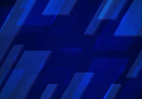Abstract futuristic blue rectangles pattern geometric artwork decorative. Stock Illustration