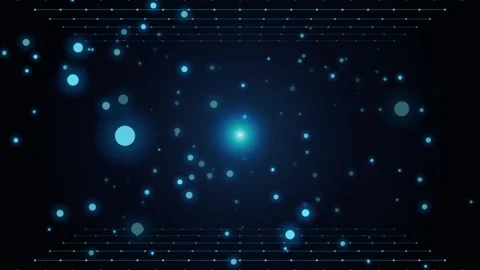 Abstract Futuristic Blue Technology Particle Network Motion Background Loop Stock Footage 346982330