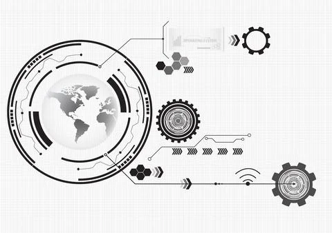 Abstract futuristic circuit high computer technology business background Illustrazione stock