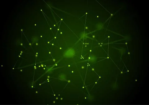 Abstract futuristic communication low poly neon background Stock Illustration