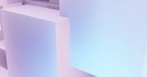 Abstract futuristic composition with many cubes changing shape and size Stock Footage 307997604