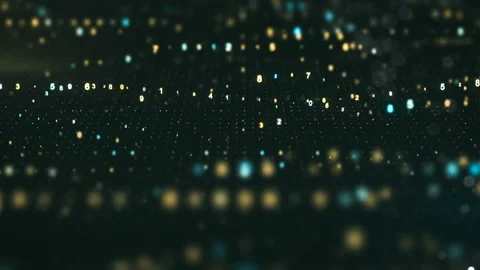 Abstract futuristic computer science animation seamless loop 3D render Video stock 120380537